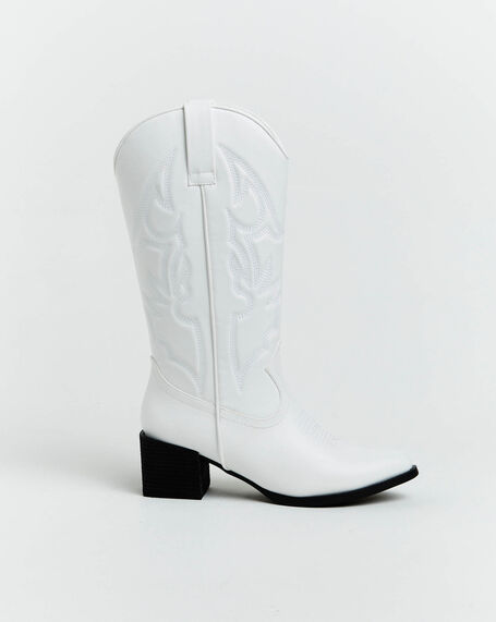 Ranger Cowboy Boot in White