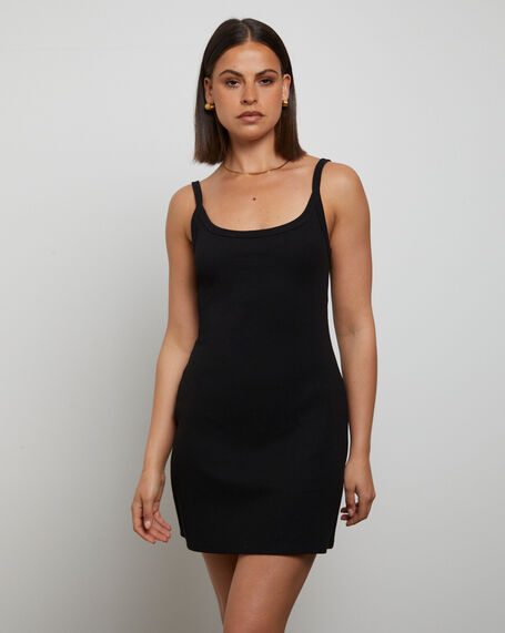 Easy A-Line Mini Dress in Black