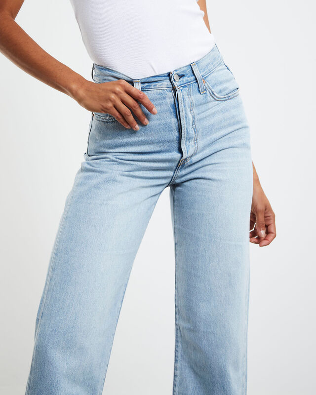 Ribcage Straight Ankle Jeans Bernal Middle Road Blue, hi-res image number null