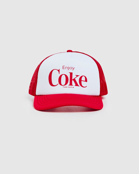 Enjoy Coke Sinclair Trucker Hat Red/White