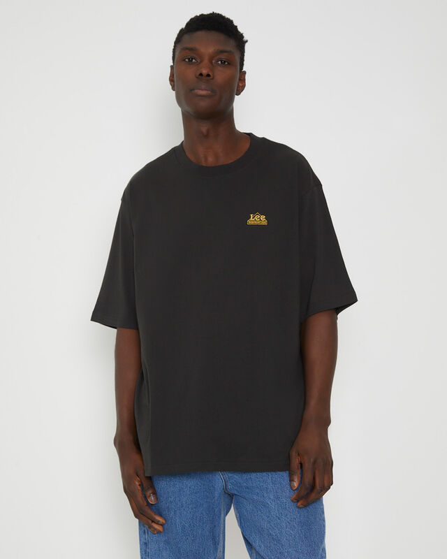 Kansas Baggy Short Sleeve T-Shirt in Worn Black, hi-res image number null
