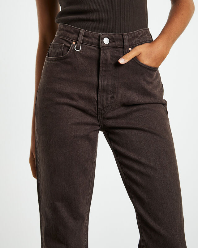 Nico Straight Leg Jeans Espresso Brown, hi-res image number null