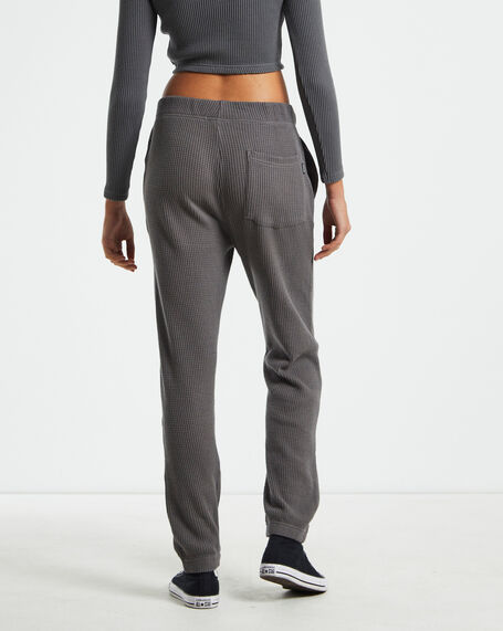 Recycled Waffle Track Pants Steel Grey