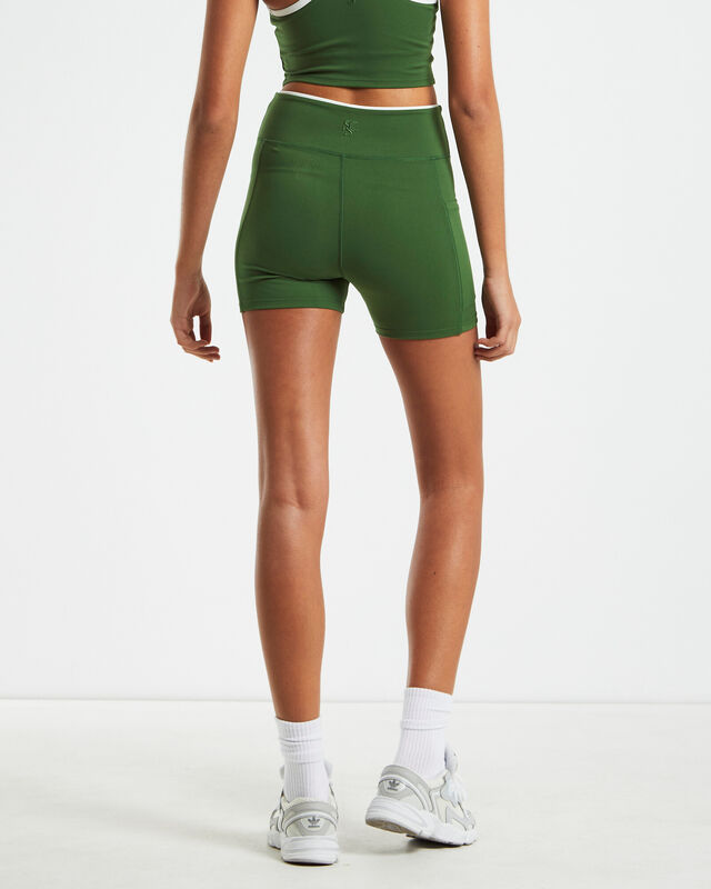 Pocket Seam Shorts Green/Cream, hi-res image number null