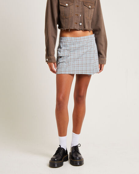 Remi Check Cargo Mini Skirt