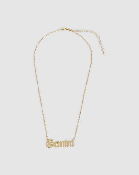 14k Gold Gemini Star Sign Necklace
