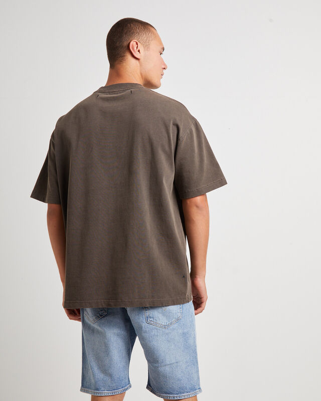 Warped Short Sleeve T-Shirt in Umber Brown, hi-res image number null