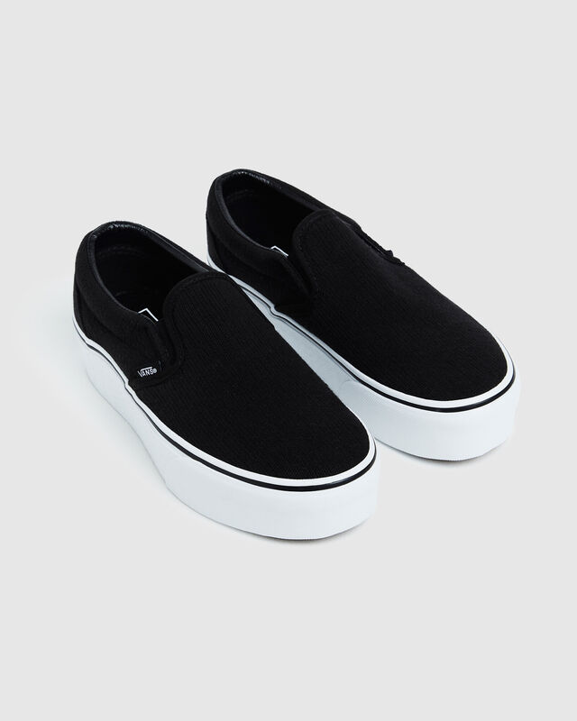 Classic Slip-On Stackform Sneakers Black/True White, hi-res image number null