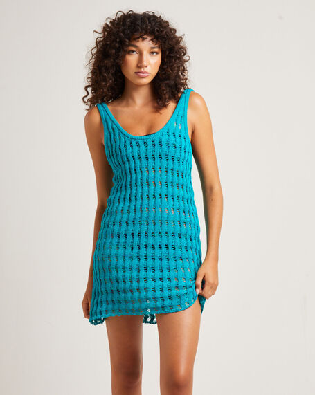 Kendall Mini Dress in Turquoise