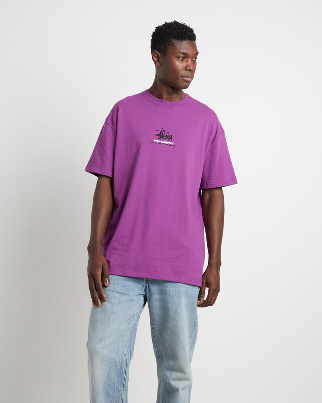 International Heavyweight Short Sleeve T-Shirt in Purple, hi-res image number null