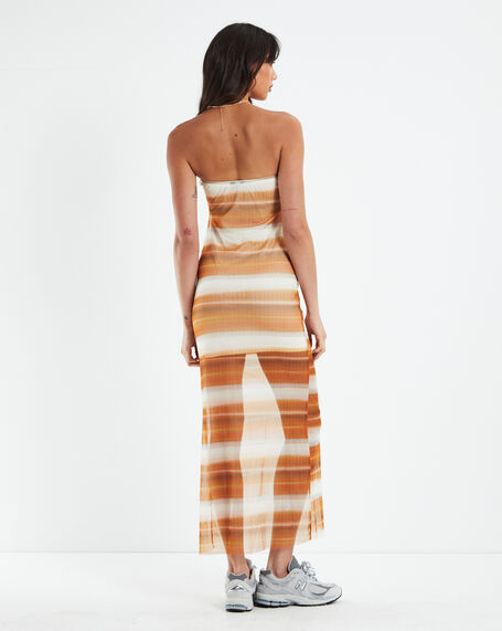 Saskia Tube Dress Sunset Stripe