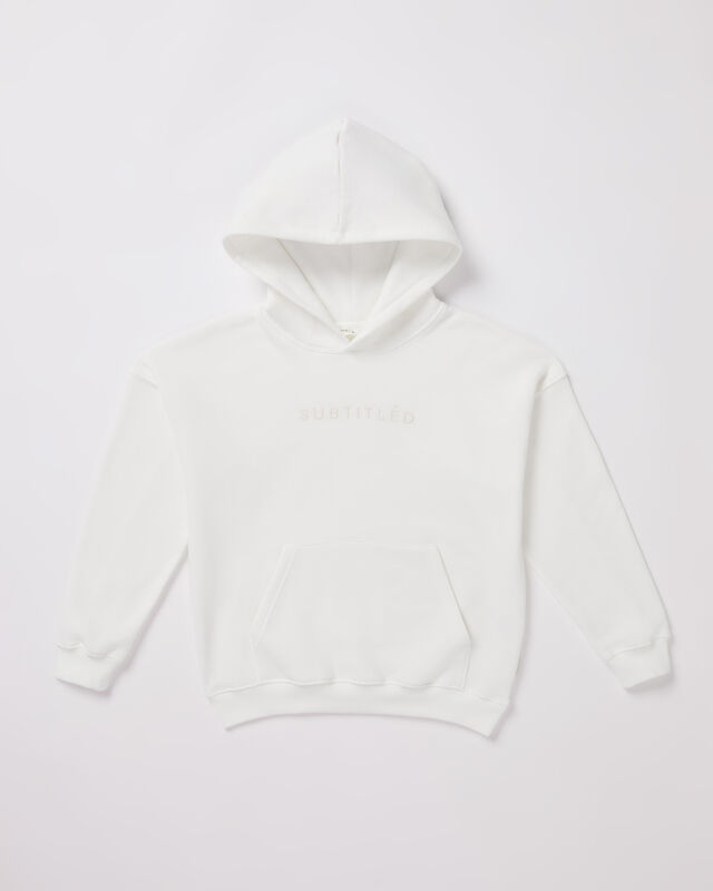 Teen Girls State Oversized Hoodie in White, hi-res image number null