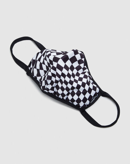 Tripped Out Check Face Mask Black/White