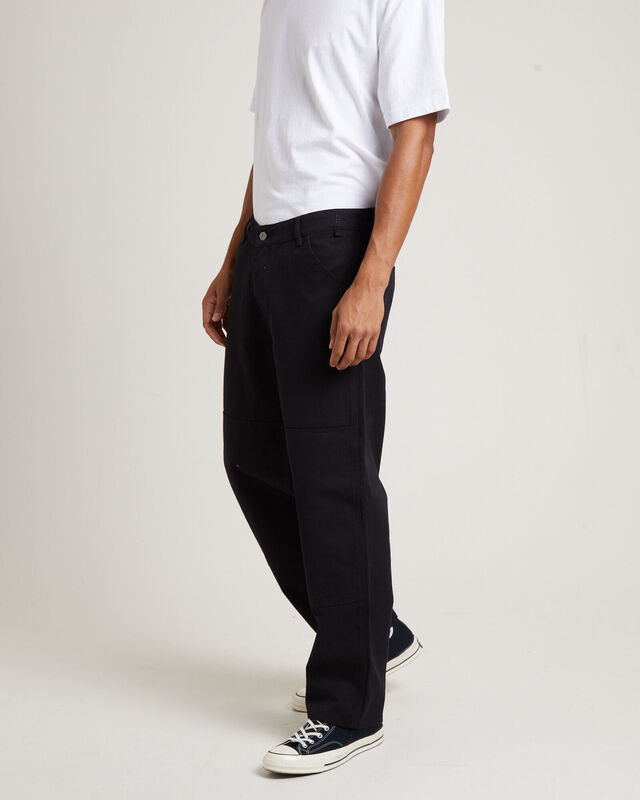Distend Double Knee Pants in Black, hi-res image number null