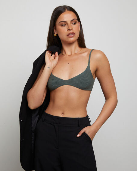 Luxe Knitted Bralette Green