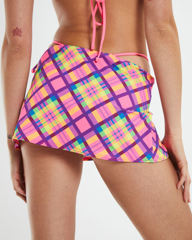 Nixie Summer Check Mini Skirt Pink, hi-res image number null