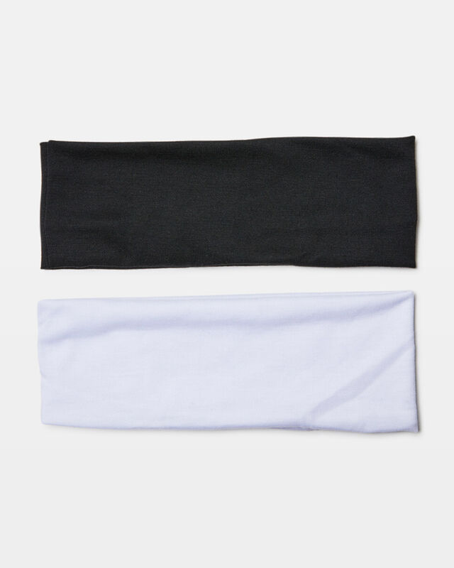 Amber Jersey 2 Piece Headband Set Black/White, hi-res image number null