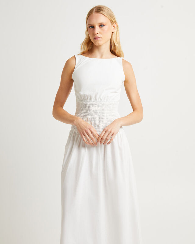 Hally Linen Maxi Dress White, hi-res image number null