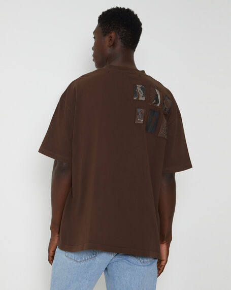 Surrealist Short Sleeve T-Shirt in Brown