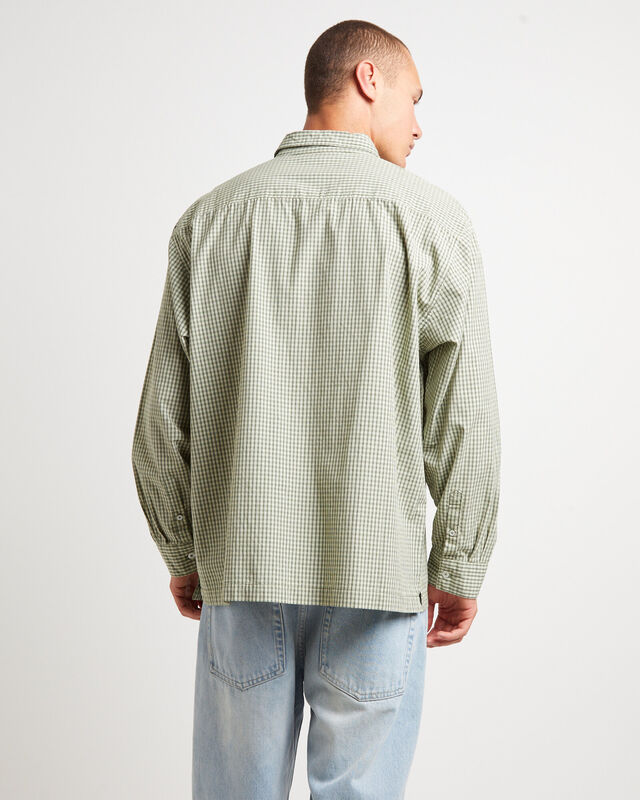 Skate Long Sleeve Shirt in Fatigue Green, hi-res image number null