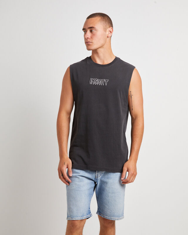Gritter Muscle Tee in Black, hi-res image number null