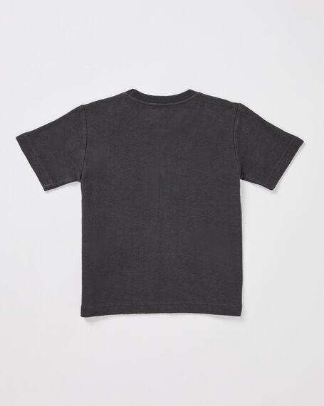Boys Ramona Linen Short Sleeve T-Shirt in Black
