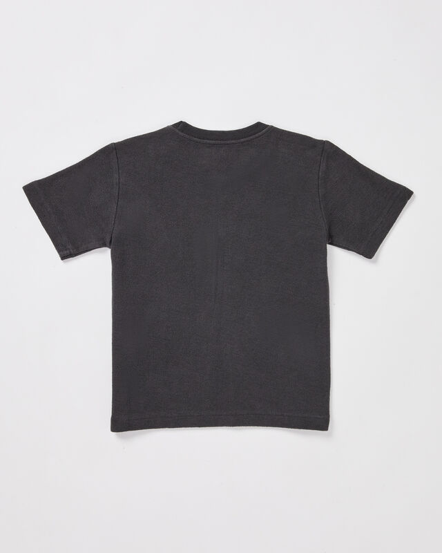 Boys Ramona Linen Short Sleeve T-Shirt in Black, hi-res image number null