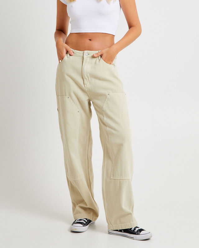 Double Knee Carpenter Pants Used Natural, hi-res image number null