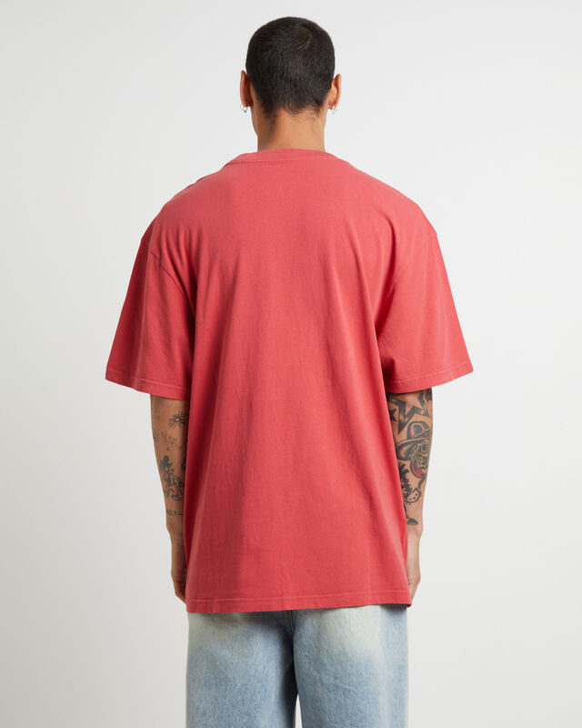 Underscore Bull Short Sleeve T-Shirt in Faded Red, hi-res image number null