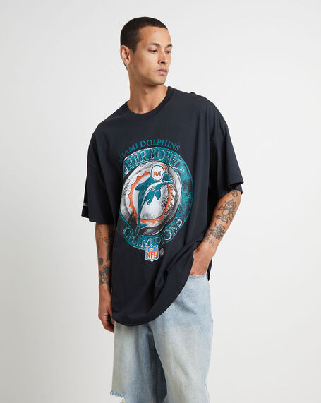 Dolphins Tour Short Sleeve T-Shirt in Black