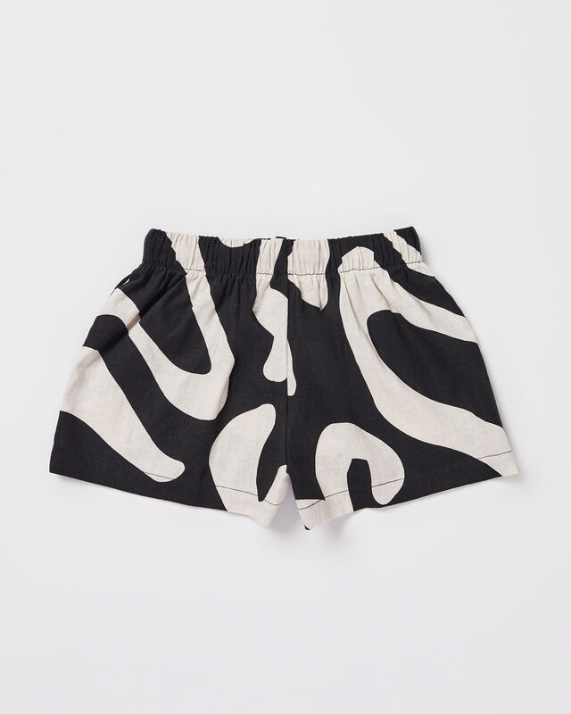 Girls Charlie Swirl Shorts in Black, hi-res image number null