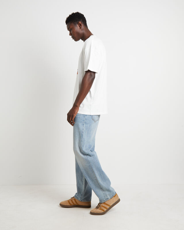 Jon Short Sleeve T-Shirt in Solid Washed White, hi-res image number null