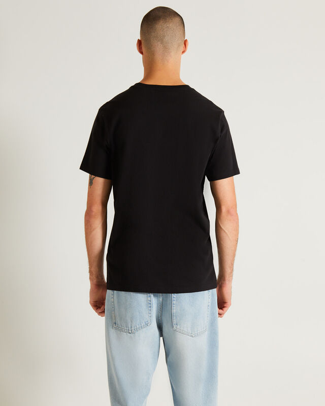 Basic Crew Neck Short Sleeve T-Shirt in Black, hi-res image number null