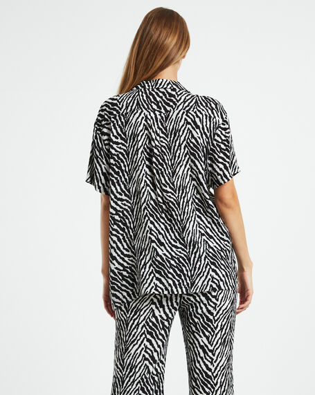 Lola Short Sleeve Zebra Black