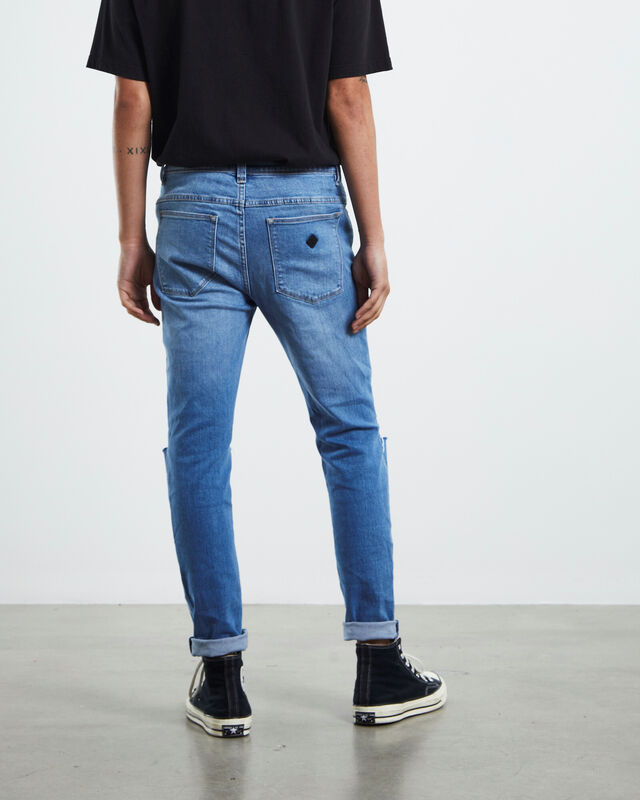 A Dropped Skinny Jeans Phaser Light Vintage Indigo Blue, hi-res image number null