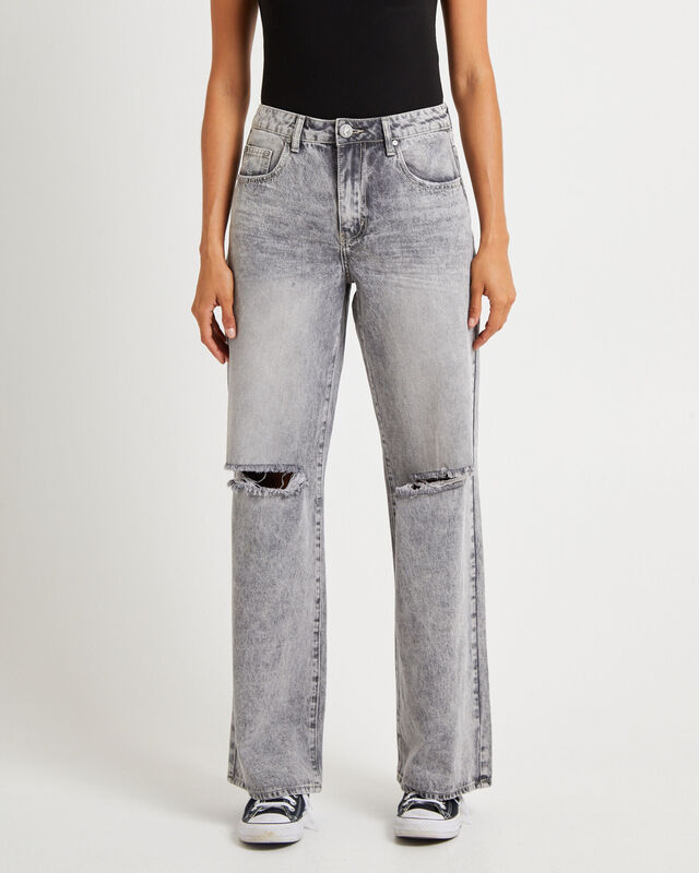 Smoke Jackson Mid Waist Wide Jeans, hi-res image number null