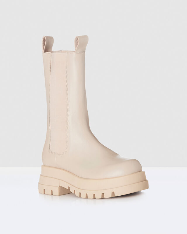 Dominic Boots Cream Leather, hi-res image number null