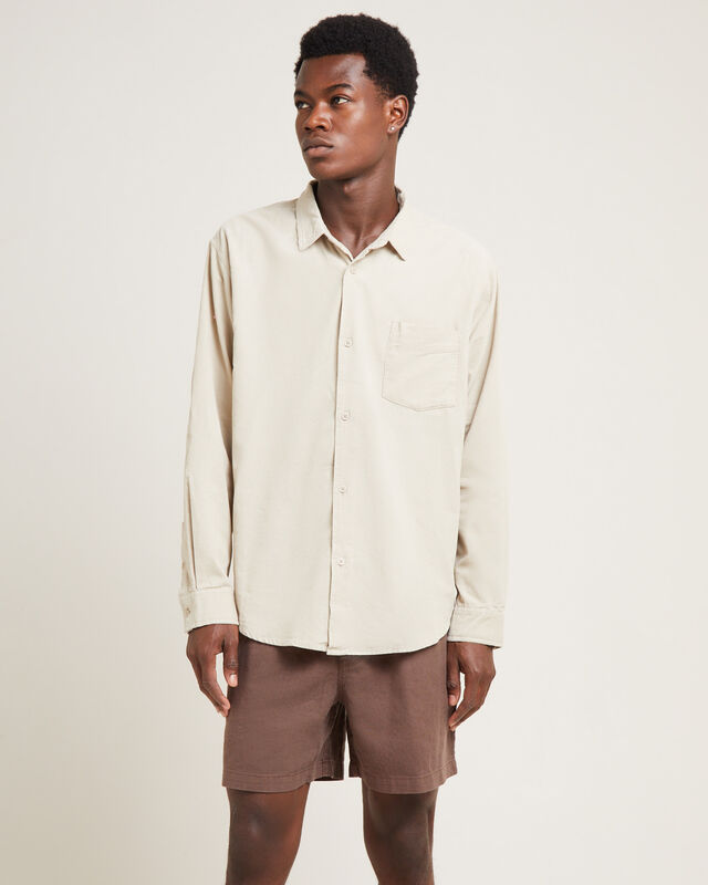 Grover Cord Long Sleeve Shirt Natural, hi-res image number null