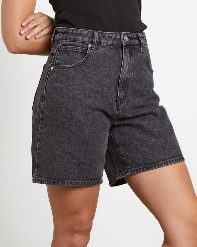 Carrie Denim Shorts in Piper Black, hi-res image number null