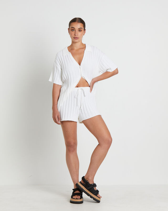 Bambi Knit Shorts in White, hi-res image number null