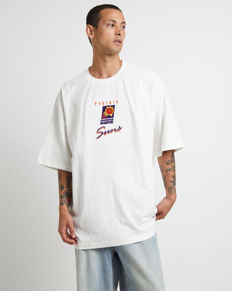 Trio Logo Suns Oversized T-Shirt in Vintage White