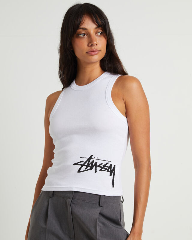 Mid Graffiti Tank in White, hi-res image number null