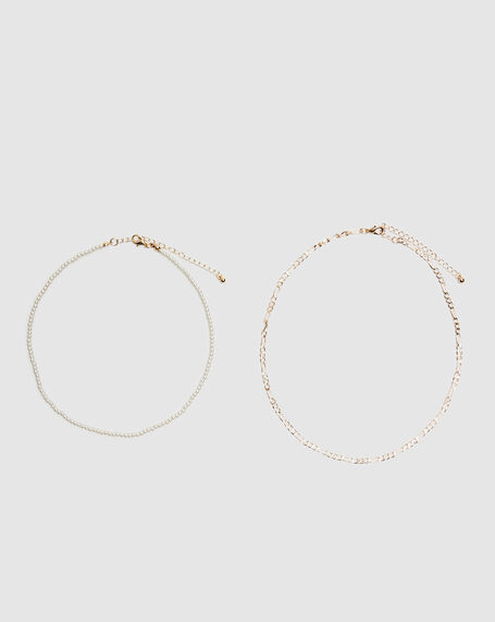 Pearl & Gold Necklace 2 Pack