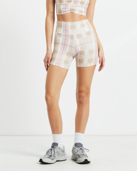 3" Hot Shorts in Pink Check Assorted