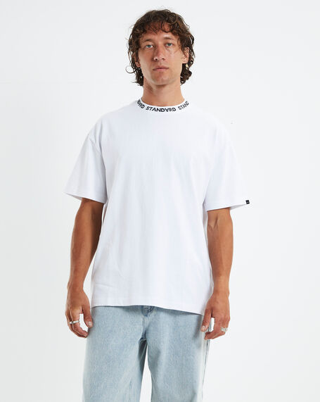 Collar Short Sleeve T-Shirt White