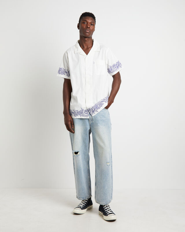 Precious Cosmos Short Sleeve Shirt in Washed White, hi-res image number null