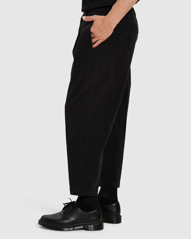 Cross Linen Pants Black, hi-res image number null