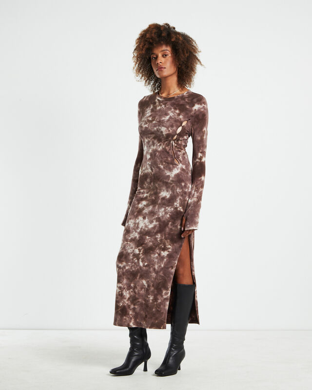 Stammy Cut Out Midi Dress Acid Wash Multi, hi-res image number null