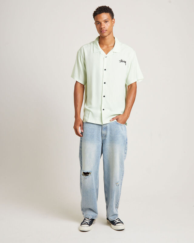 How We're Living Short Sleeve Shirt in Washed Green, hi-res image number null