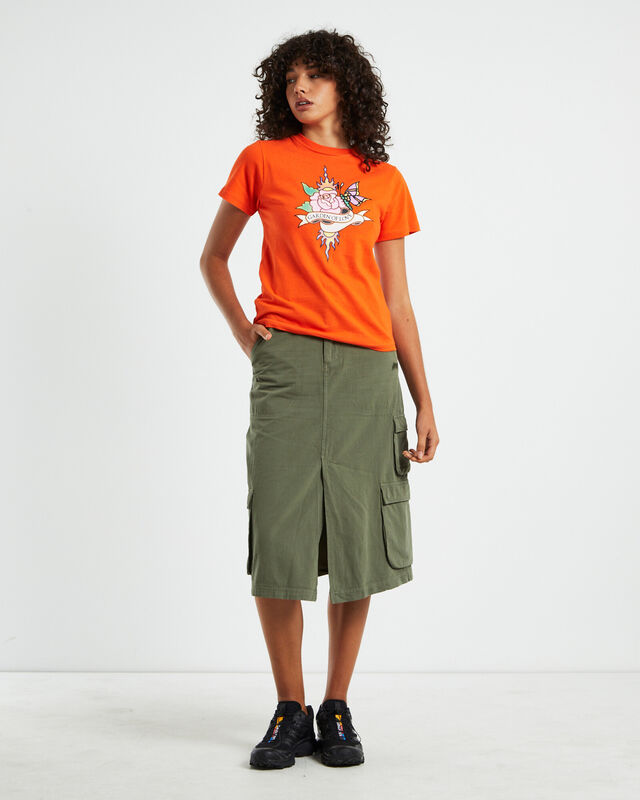 Gardenia Luv Baby Short Sleeve T-Shirt Sherbet Orange, hi-res image number null